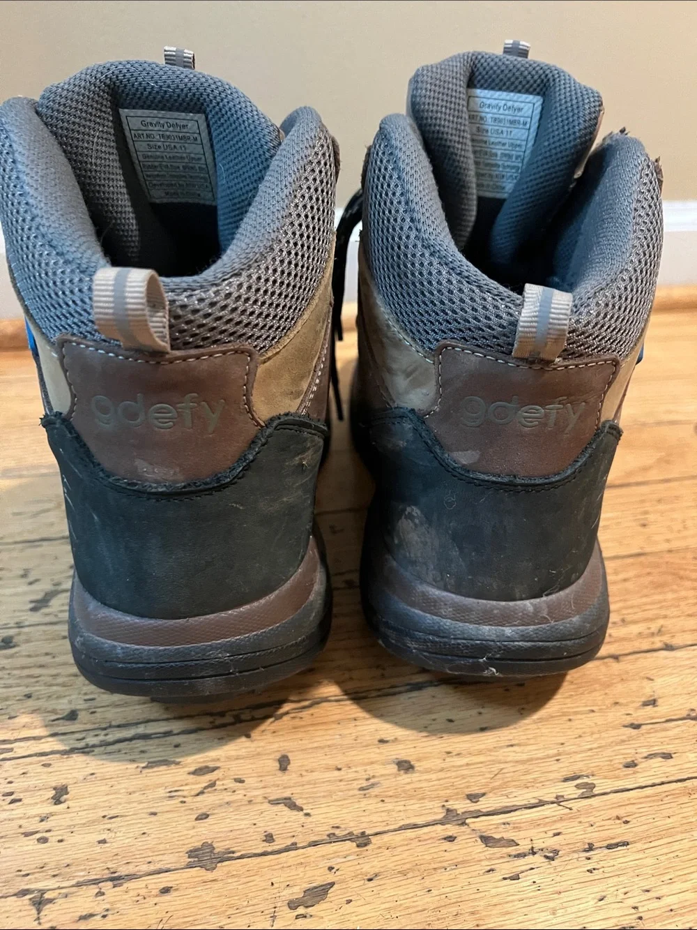 defy Men's size 11 Waterproof Brown/Gray Rain & Snow Boots